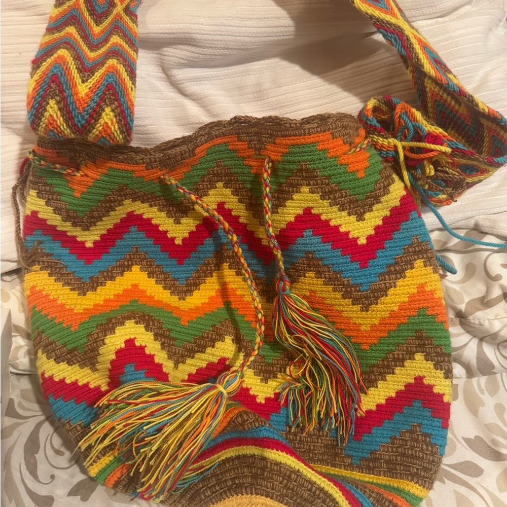 Colorful Zigzag Patterned Bag